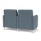 Lesro Siena Lounge Reception 2 Seat Tandem Seating, Brushed Steel, RF Serene Upholstery SN2103 - alternate 2